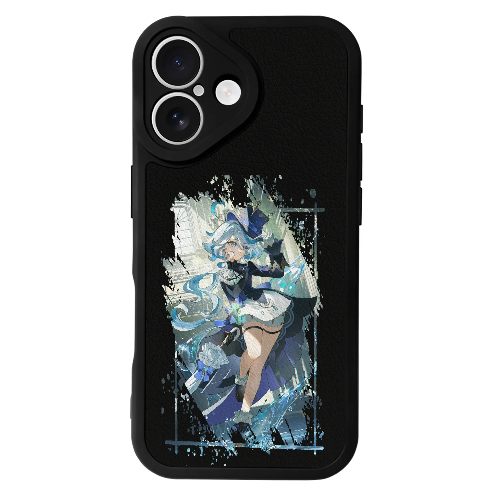 原 神 グッズ フリーナ - IPhone 16シリーズ対応 ・ シリコンスマホケース ・ レザー調 ・ 高精度フィット ・ 耐衝撃 ・ ワイヤレス充電対応 ・ 精密カット